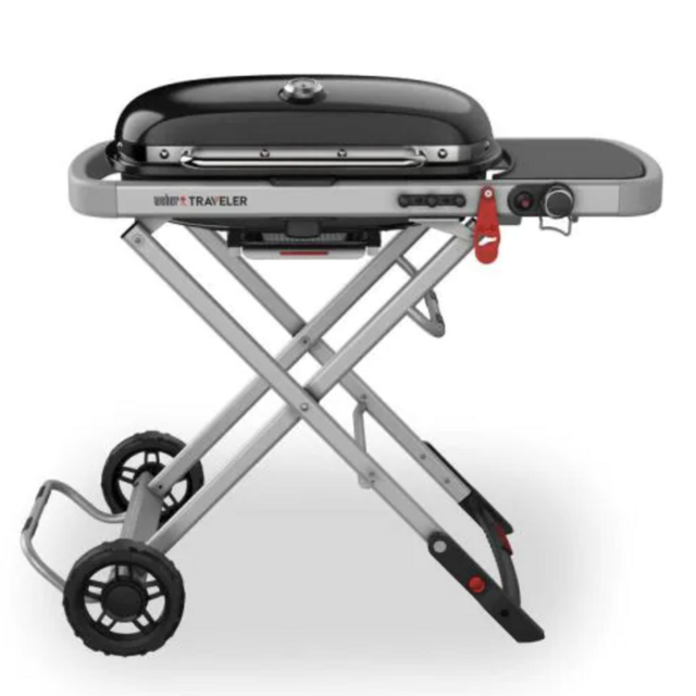 Weber Traveler Portable Propane Gas Grill in Black
