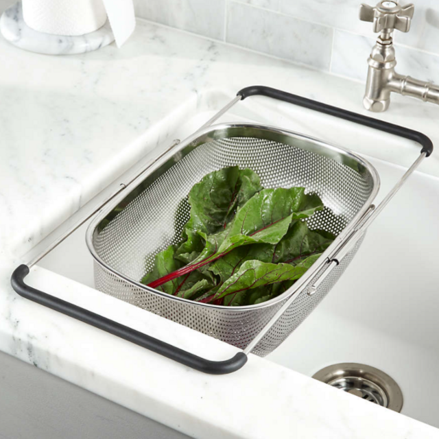 CRATE AND BARREL Over-The-Sink Mesh Colander