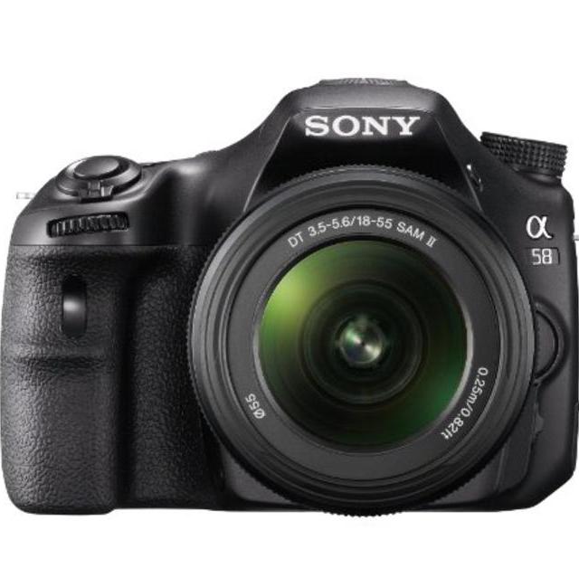Sony SLT-A58K Digital SLR Kit with 18-55mm Zoom Lens, 20.1MP SLR Camera with 2.7 -Inch LCD Screen (Black)