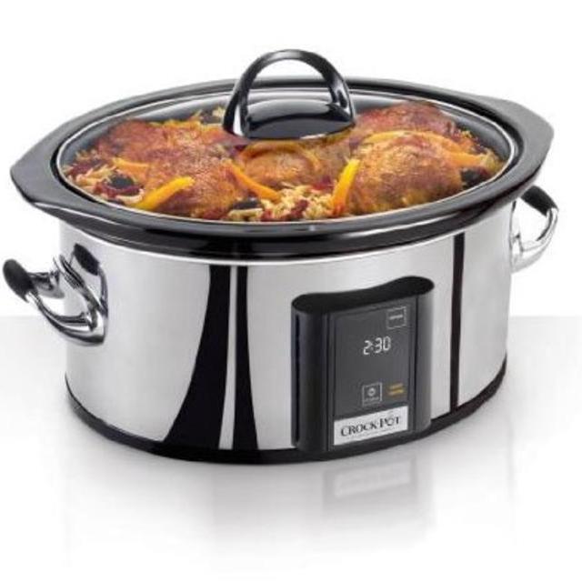 Crock-Pot Programmable Touchscreen Slow Cooker SCVT650-PS, 6.5-Quart, Silver