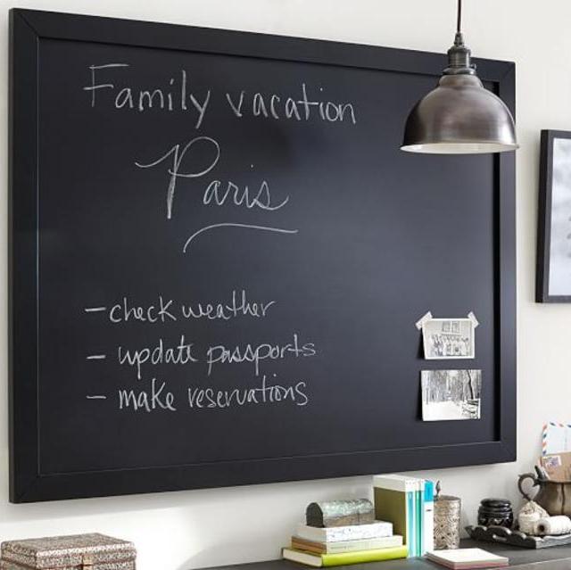 Framed Chalkboard, 36 x 24", Black