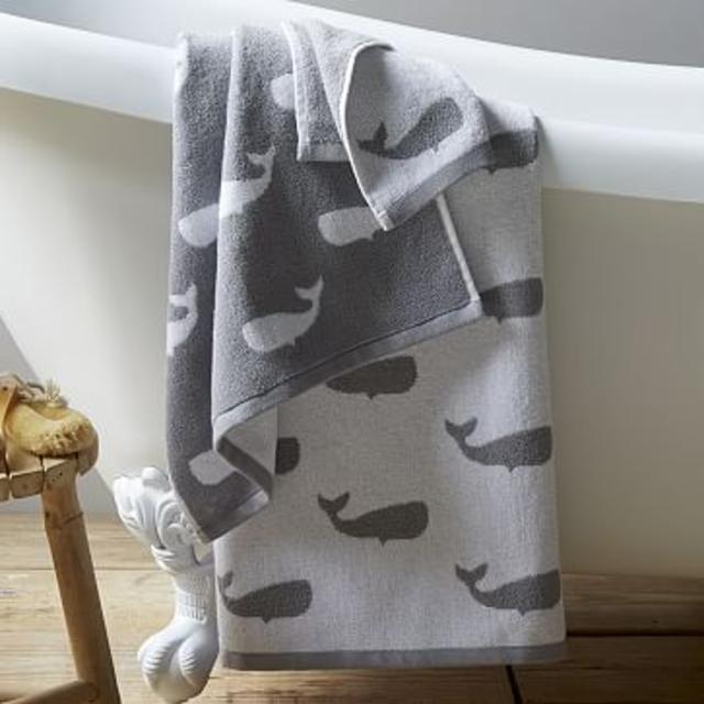 Whale Jacquard Towels