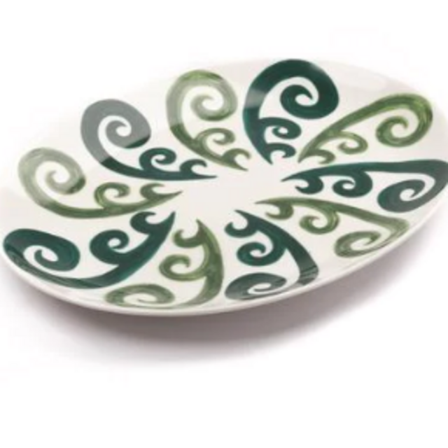 Athenee Two Tone Green Serving Platter