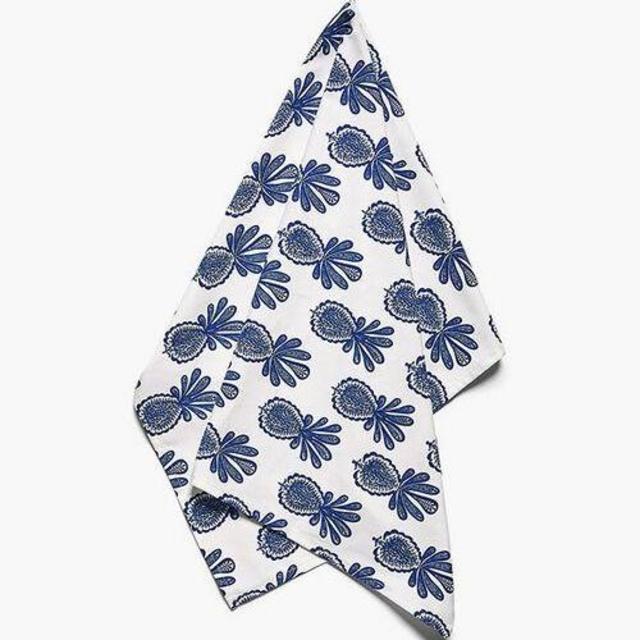 Dishtowel (50x70)Pineapple Blu in Cotton