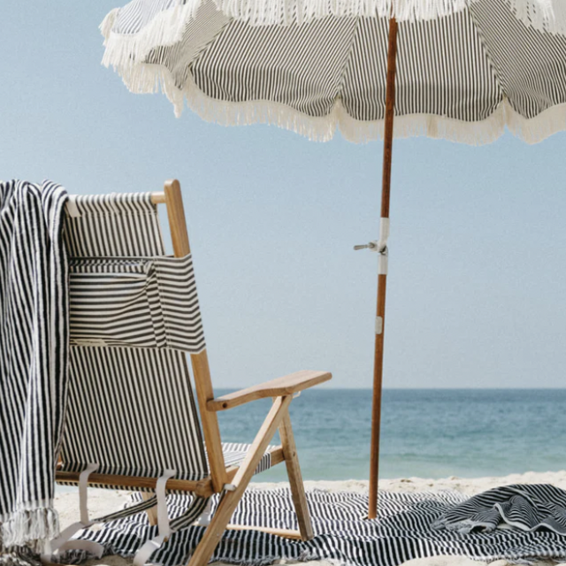 The Beach Towel - Lauren's Navy Stripe