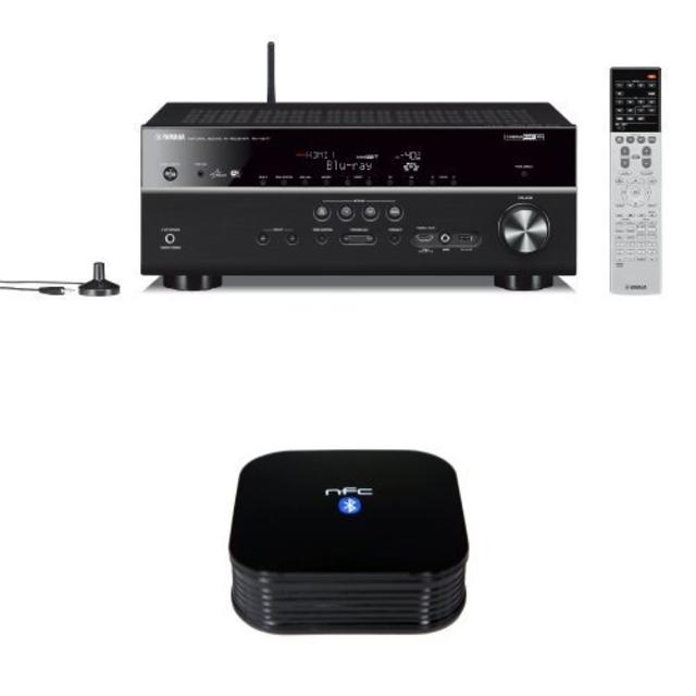 Yamaha RX-V677 7.2-channel Wi-Fi Network AV Receiver with AirPlay + HomeSpot NFC-Enabled Bluetooth Adapter