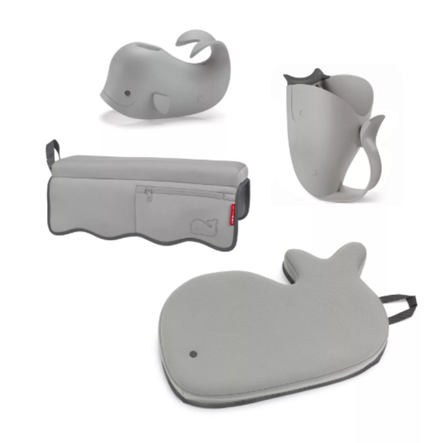 SKIP*HOP® Moby® 4-Piece Bath Time Essentials Kit in Grey