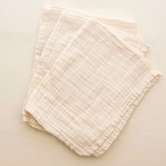 Organic Muslin Burp Cloths 3-Pack