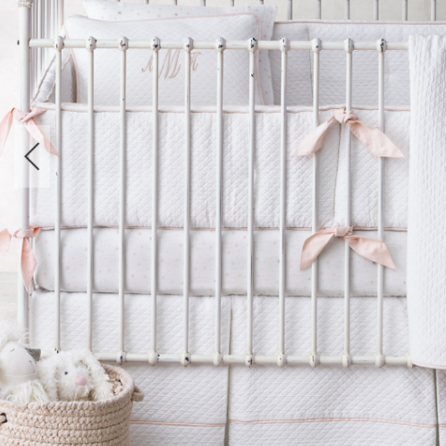 RH Crib Bumper - Petal