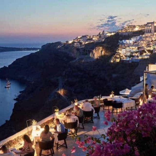Dinner in Santorini (Honeymoon)
