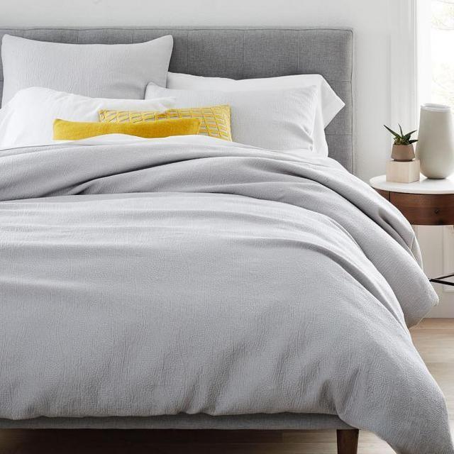 TENCEL™ & Cotton Matelasse Duvet Cover (GREY)