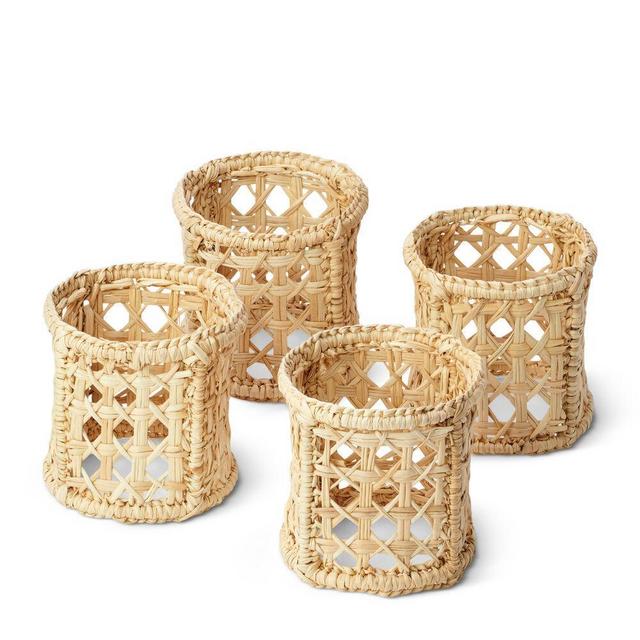 Eva Raffia Napkin Ring, Set of 4