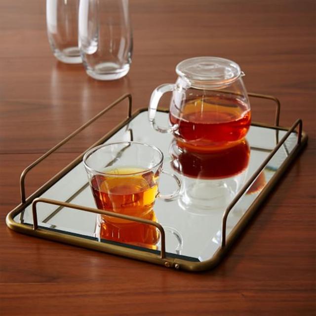 Fishs Eddy Gilded Cafe Mirror Tray- West Elm