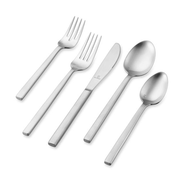 Arezzo Brushed Flatware Place Setting (20 Piece Set)
