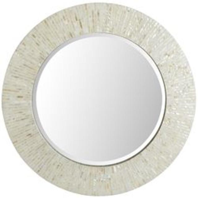 Ivory Mother-of-Pearl Mirrors - 31" Round