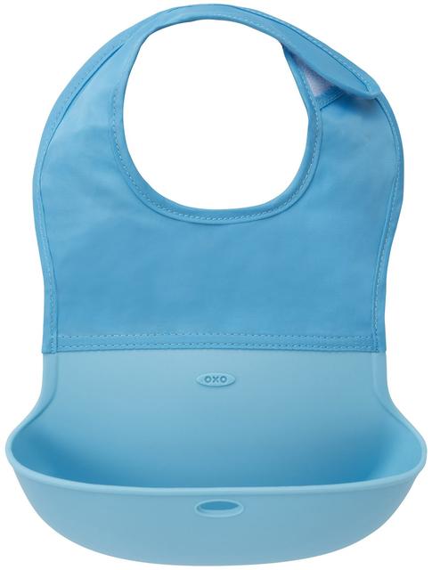 OXO Tot Roll Up Bib - Poly Blend - Aqua