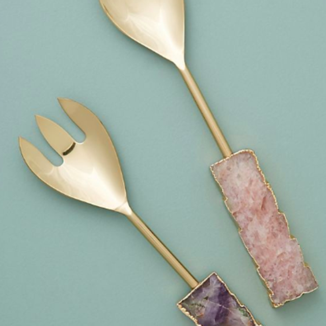 Agate Serving Utensils, Set of 2