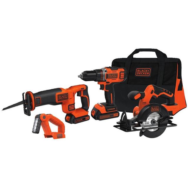 Black & Decker BDCD2204KIT 20-Volt MAX Lithium-Ion 4-Tool Combo Kit