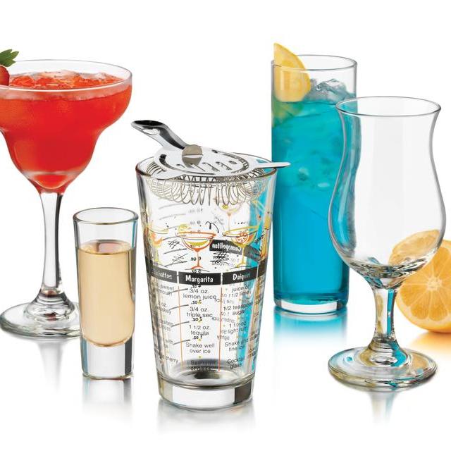 Libbey Bar in a Box Party Glass, 18-Piece, Clear