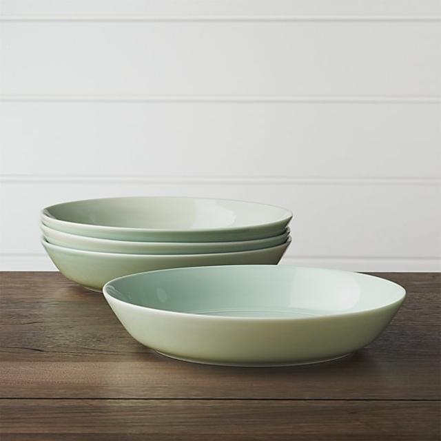 Set of 4 Hue Green Low Bowls