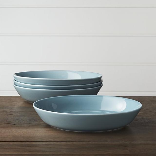 Set of 4 Hue Blue Low Bowls
