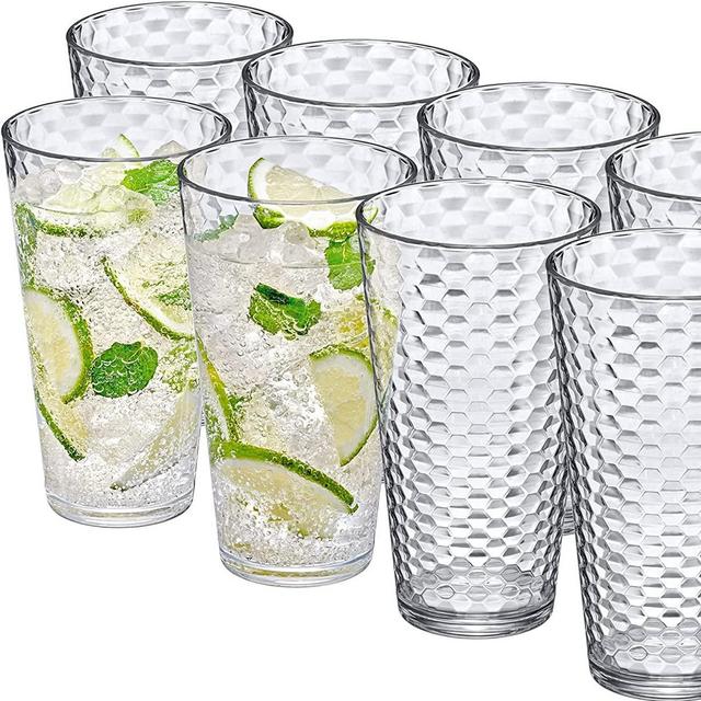 Amazing Abby - Vasos de plástico de 24 onzas (juego de 8)