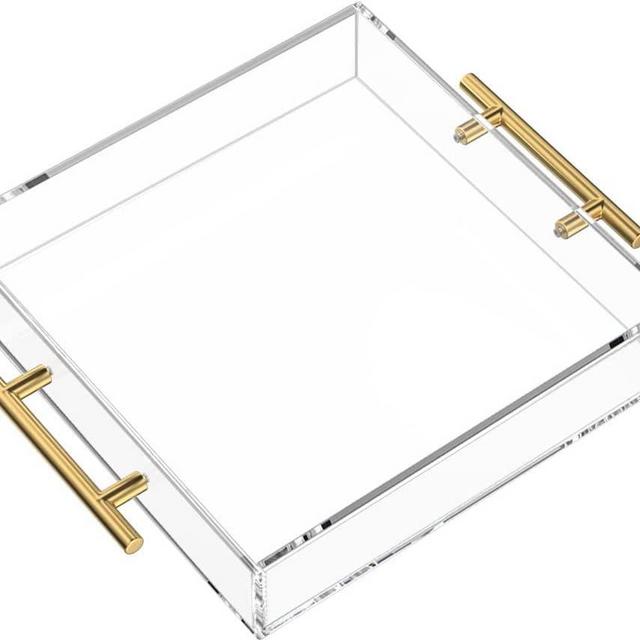 NIUBEE Bandeja transparente para servir de 12 x 12 pulgadas