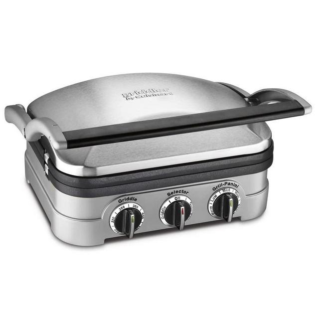 Cuisinart GR-4NP1 - Plancha de cocina 5 en 1, acero inoxidable cepillado