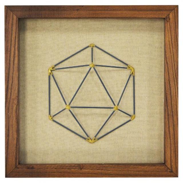 Framed Faceted Wire Hexagon 12"x12" - Threshold™