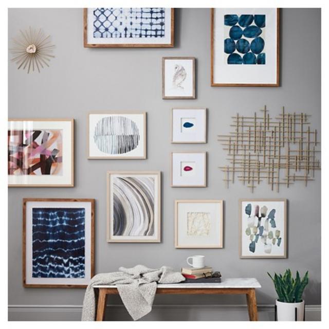 Framed Watercolor Blue Abstracts 16 x 20 3-Pack - Threshold™