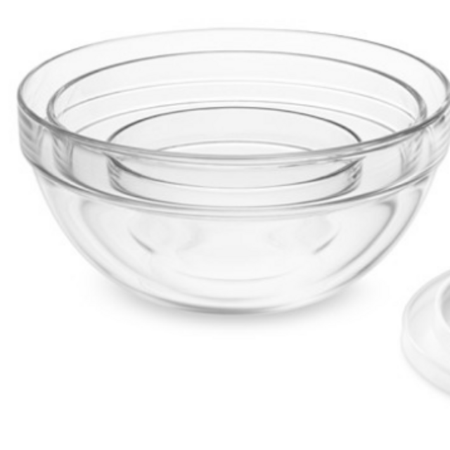 Glass Mixing Bowls with Lid, Set of 3