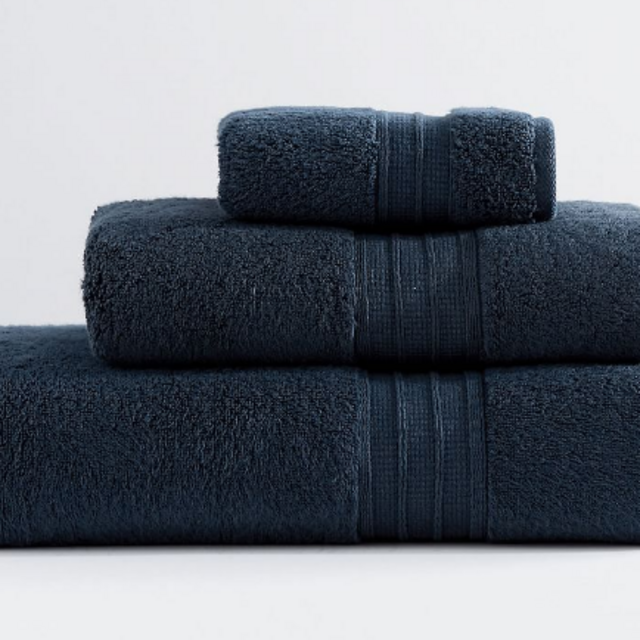 Hydrocotton Organic Quick-Dry Hand Towels in Navy