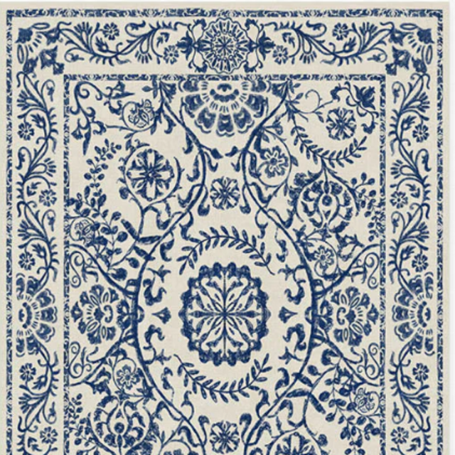 Delphina Delft Blue Rug 4 x 6