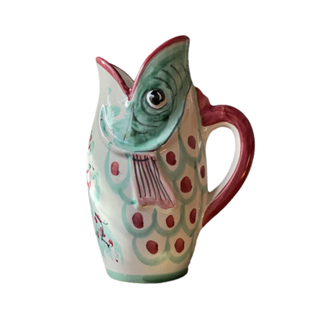 Popolo Turquoise Fish Pitcher