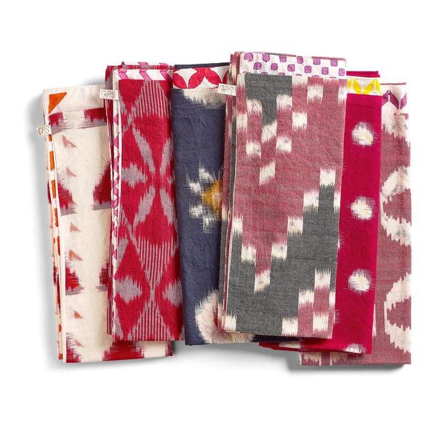 Moda Operandi Gregory ParkinsonSet Of 6 Block Print Napkins