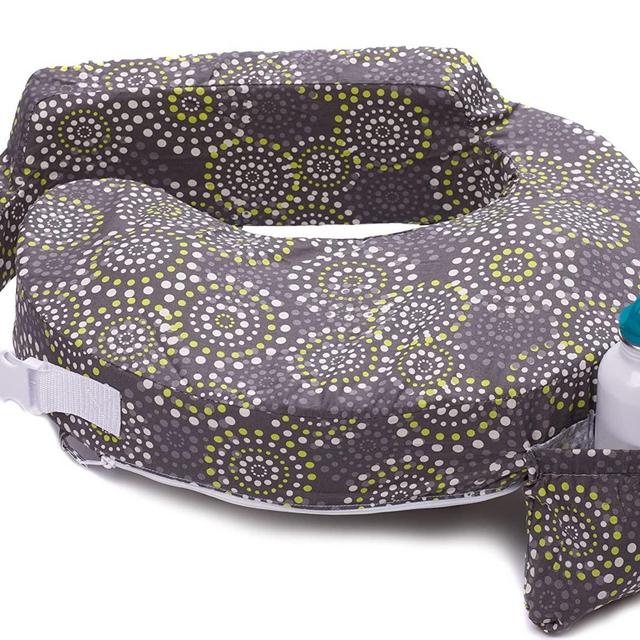 My Brest Friend Original Nursing Posture Pillow, Grey & Yellow Fireworks