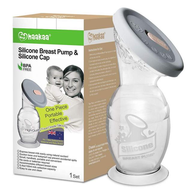 Haakaa Silicone Breast Pump & Silicone Cap 5.4oz/150ml