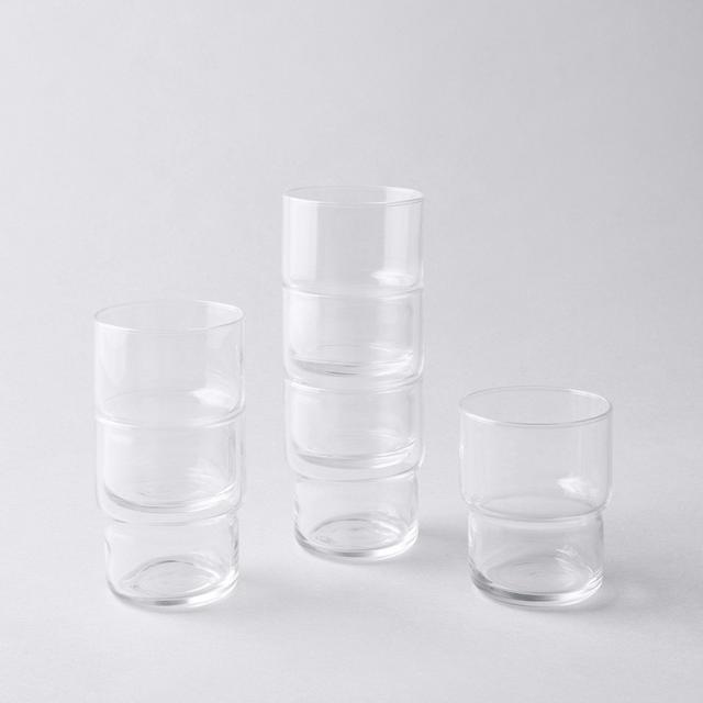 French Tightrope Stackable Glasses (Short, Set of 6)
