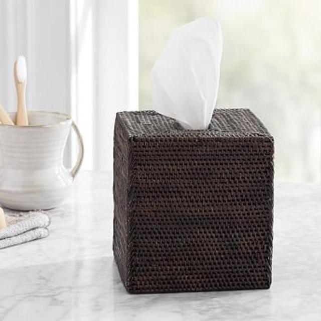 Tava Tissue Box Cover, Espresso stain