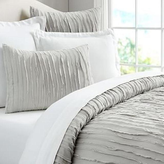 Camille Duvet Cover, King/Cal. King, Gray