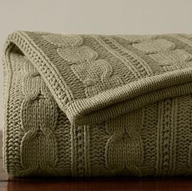 Cozy Cable Knit Throw, 50 x 60",