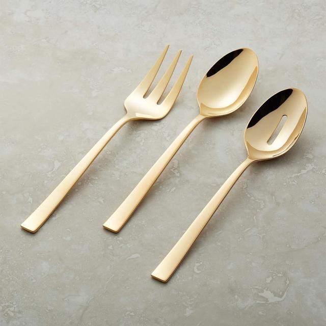 Ellenore Gold 3-Piece Serving Set