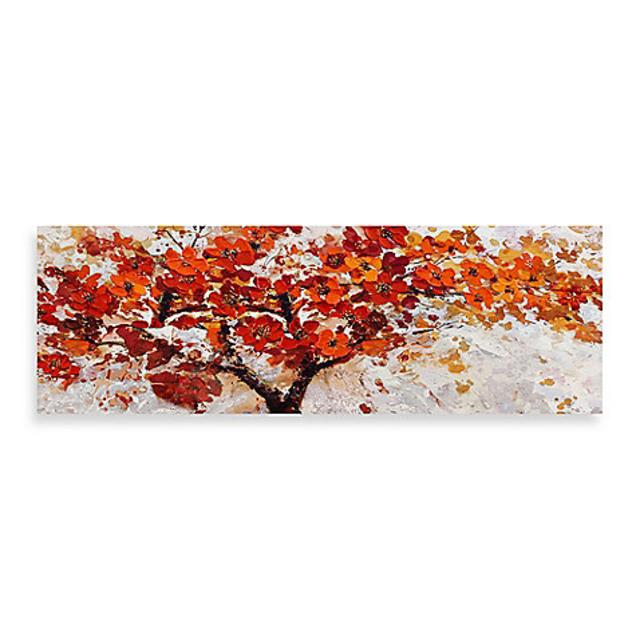Red Embellished Canvas Tree 60-Inch x 20-Inch Wall Art