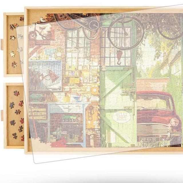 ALL4JIG 1500 Piece Rotating Puzzle Board with Drawers and Cover - Medium