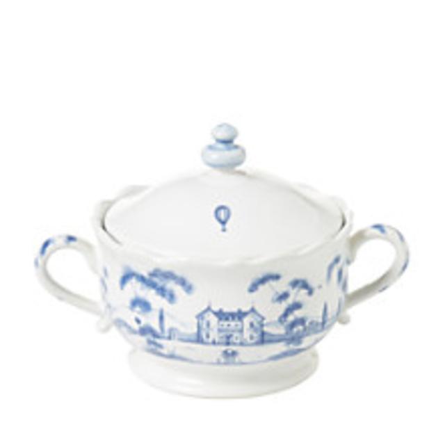 Juliska Country Estate Main House Sugar Bowl, Delft Blue