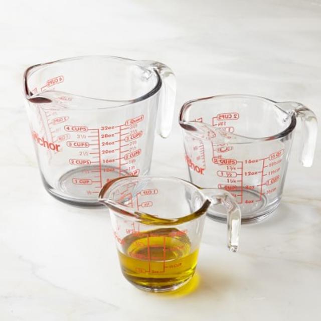 Anchor Hocking Glass Measuring Cups - Set of 3