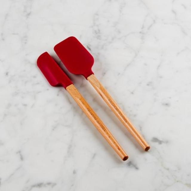 Williams-Sonoma Silicone Mini Spatula & Spoonula with Classic Wood Handle