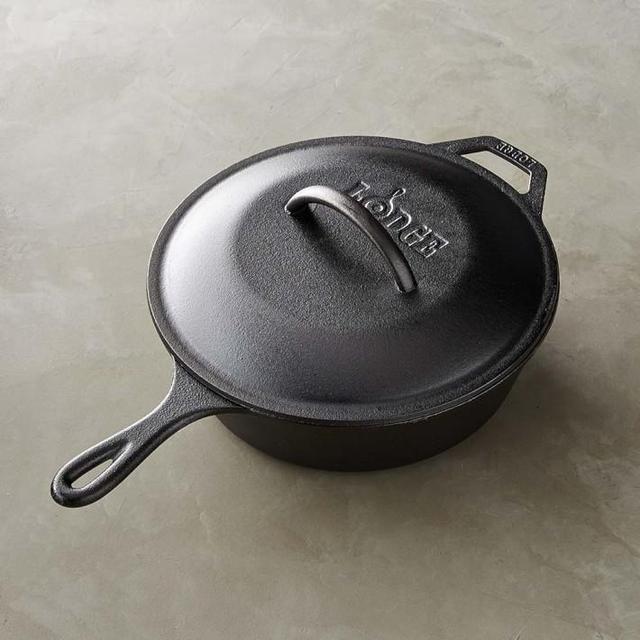 Lodge Cast Iron Covered Deep Skillet