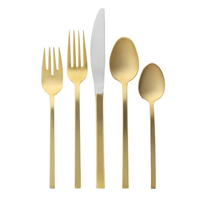 Gold Flatware, 4 Place Settings