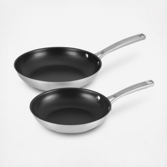 Classic Stainless 2-Piece Fry Pan Set